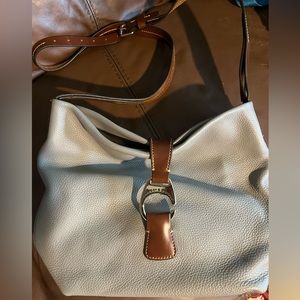 Dooney & Bourke Crossbody 1975 gray brown trim gold hardware